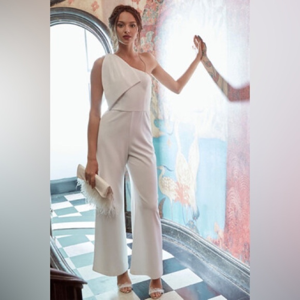 Anthropologie BHLDN -Windham Jumpsuit One Shoulder Size 12 Large